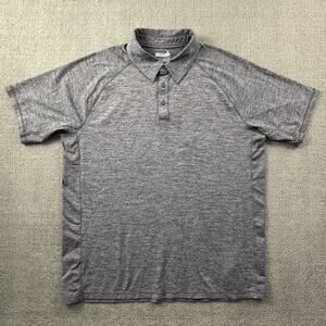 Marmot Polo Shirt Adult Large Gray Short Sleeve Performance Active Casual Men's